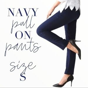 Chaps Navy pull on pants size S